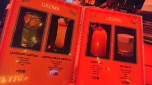 Lucerna Comedor's menu