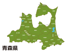 青森県の市町村地図